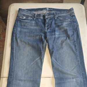 Seven7 Women's Straight Leg Jeans in Classic Blue